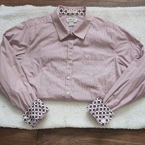 Ariat R.E.A.L. Kirby Stretch Western Shirt Pinstripe Pink XXL Plus Size Western